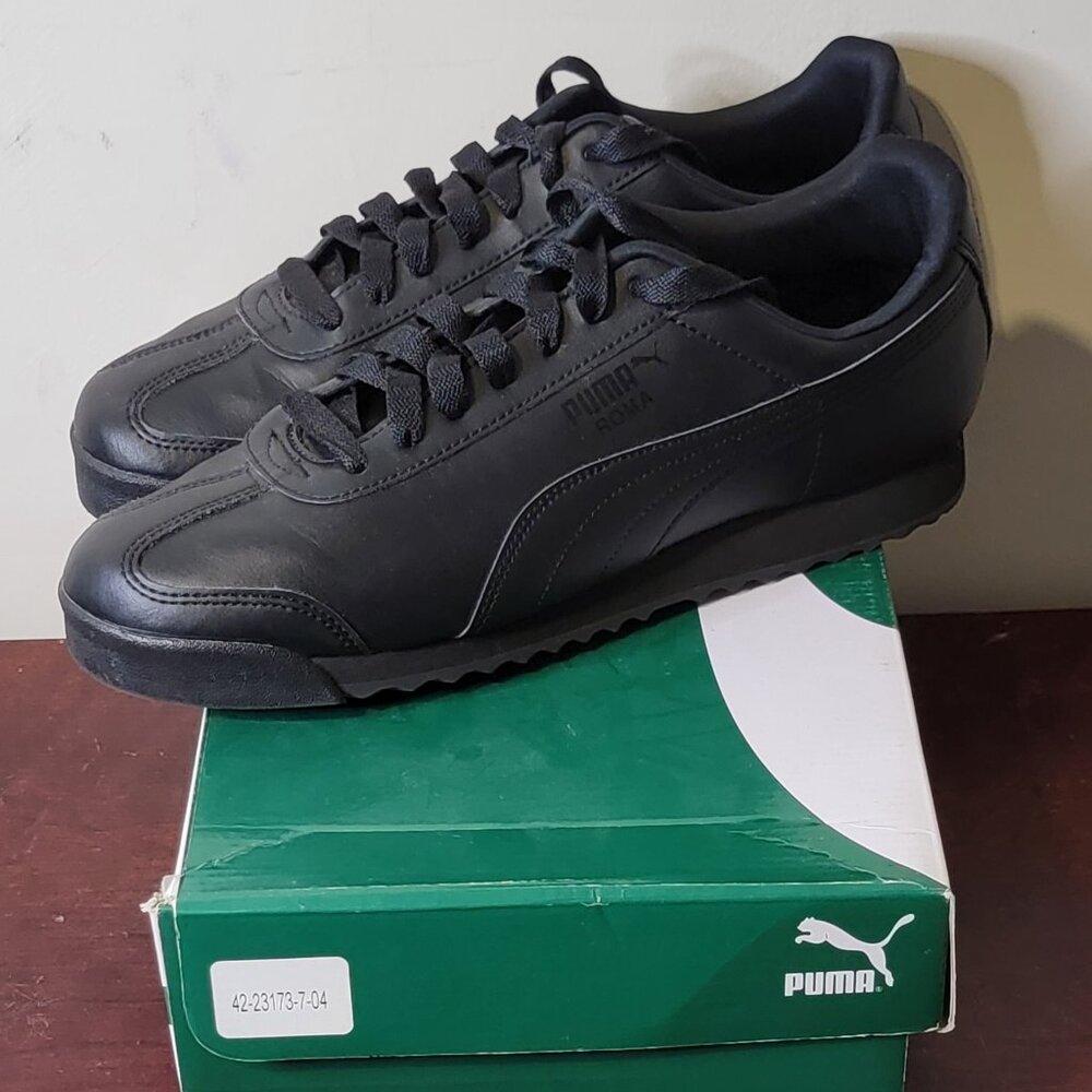 MEN'S PUMA ROMA Black on Black (SIZE 12)